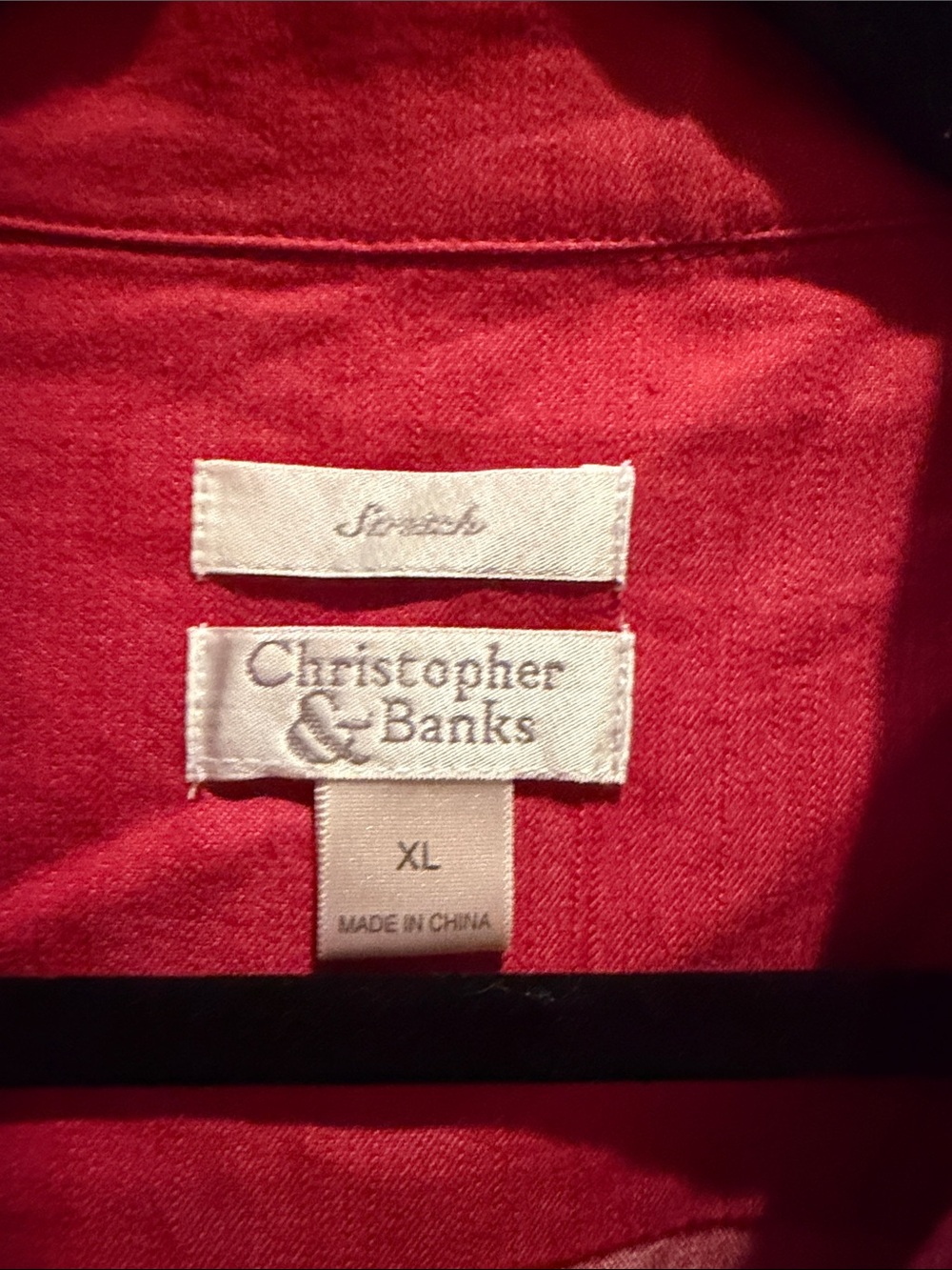 Christopher & Banks Red Button-Front Jean Jacket - Picture 3 of 7